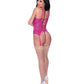 Corpiño y Tanga con Encaje Halter Berrylicious Rosa S/M