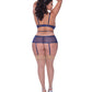 Berrylicious Cutout Dress & G-String Blue QN