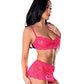 Get It Girl Lace Bra w/Skirt & Thong - Pink L/XL