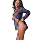 Conjunto de 2 piezas de top con nudo delantero y tanga reflectantes a la luz negra Hazy Dayz Butterfly - Negro Multi G/XG
