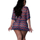 Hazy Dayz Gummy Bears Top Halter Reactivo a la Luz Negra con Tanga y Vestido Set de 3 Piezas - Multicolor TQ