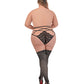 Love & Bondage Pure Lace Panty, bandeau et liens de poignet noirs TG