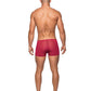 Seamless Sleek Short w/Sheer Pouch Red SM