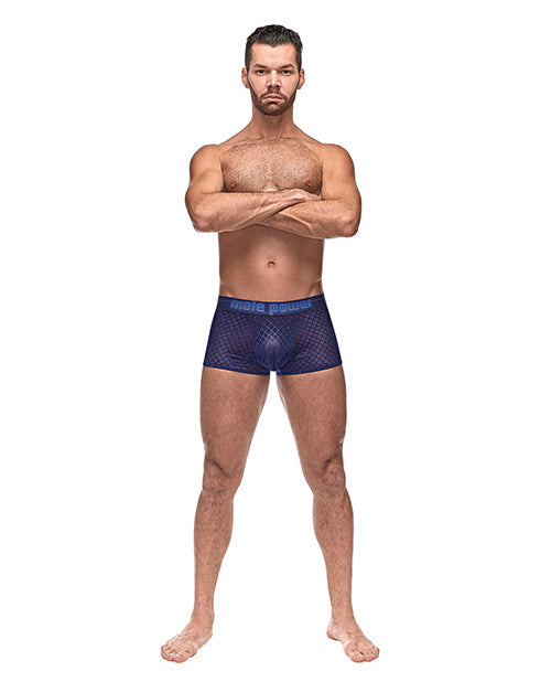 Mini Short de Malla de Diamantes Azul SM
