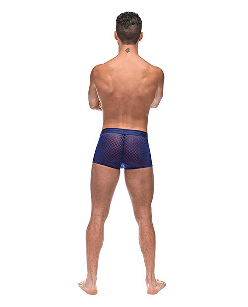 Mini Short de Malla de Diamantes Azul SM