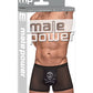 Private Screening Micro Mesh & Modal Skull Pouch Short Black SM
