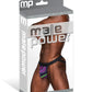Jockstrap Galactique Transparent Multi Couleurs en Poly Spandex avec Anneau Lanières L/XL