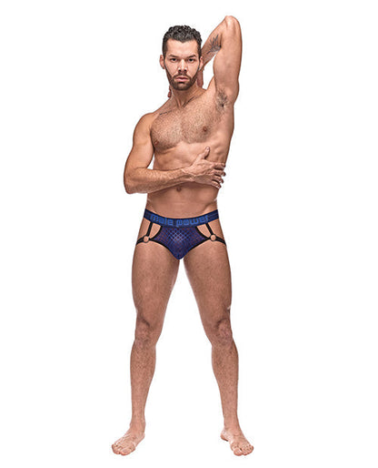 Anillo de malla de diamante para jockstrap, azul L/XL