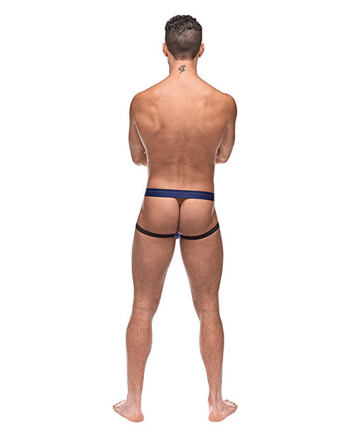Anillo de malla de diamante para jockstrap, azul L/XL