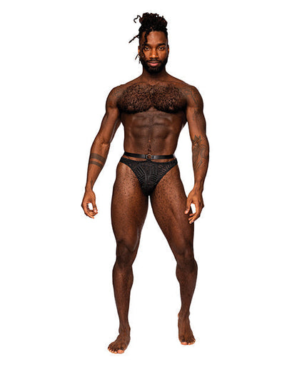 Tanga de malla "Rude Awakening" negro S/M