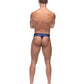 Tanga Bong de Malla de Diamantes Azul G/XL