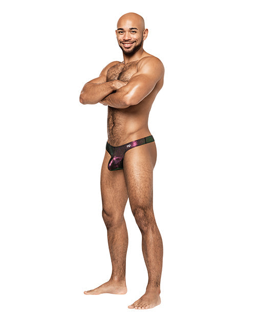 Hocus Pocus Stretch Poly Spandex Uplift Bong Tanga Púrpura S/M