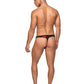 Kiss Me String micro extensible en maille V Noir/Rouge TP/P
