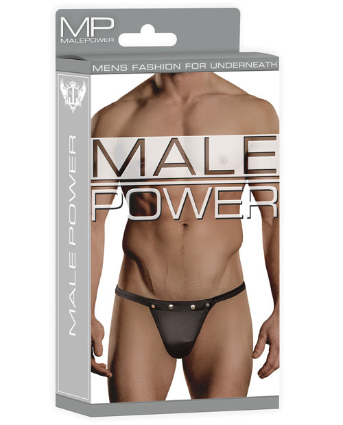 String déchiré Homme Power à clous Noir S/M