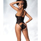Body stringy à découpes en maille Noir L/XL