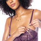 Bustier à armatures avec bretelles amovibles et string taille haute, ensemble 2 pièces - mûre TP