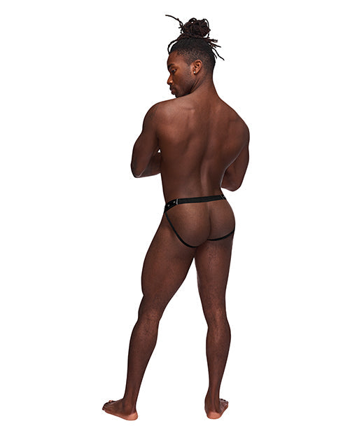 Jock strap sans poche Fetish Cyclops en nylon et élasthanne - Noir L/XL