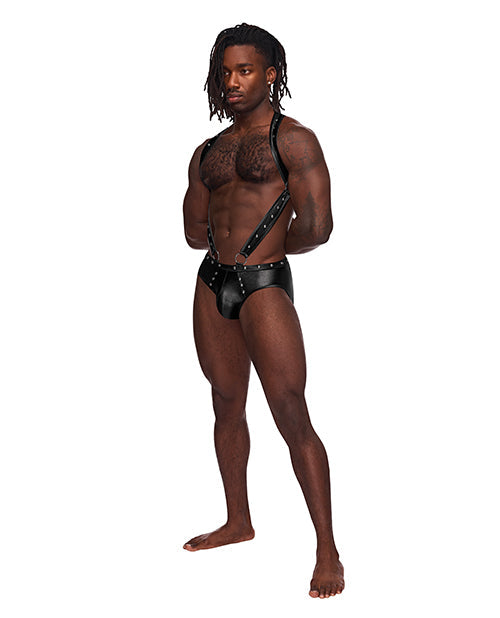 Fetish Uranus Nylon Spandex Moonshine Harness Brief Negro L/XL