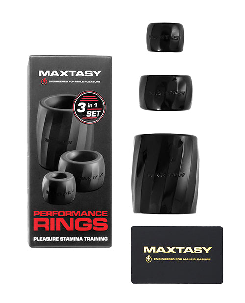 Maxtasy Performance Rings - Noir, lot de 3