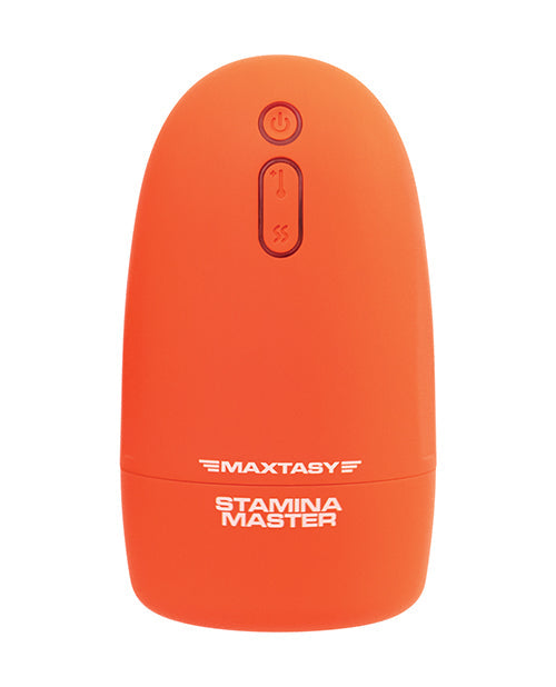 Maxtasy Stamina Master Masturbateur chauffant et vibrant - Orange