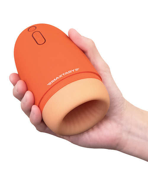 Maxtasy Stamina Master Masturbateur chauffant et vibrant - Orange