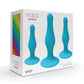 Ensemble de plugs anaux en silicone Nobu Rainbow - Bleu