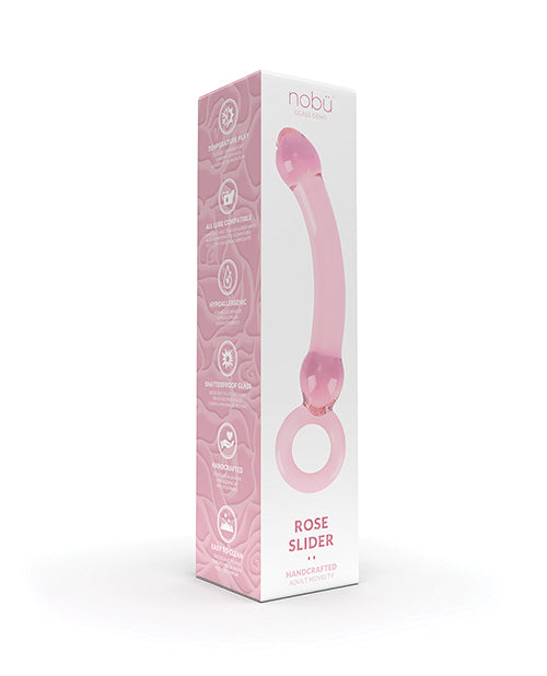 Vibromasseur Rose Glissant Nobu | Vibromasseur Réaliste | Vibromasseur en Verre Fait à la Main | Gros Vibromasseur | Grand Vibromasseur