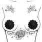 Neva Nude Burlesque Nightfall Roses Pezoneras de Silicona Reutilizables - Negro Talla Única