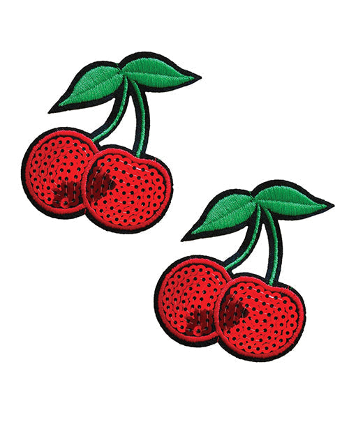 Cache-tétons à paillettes cerises Neva Nude (2 utilisations) - Rouge T/U
