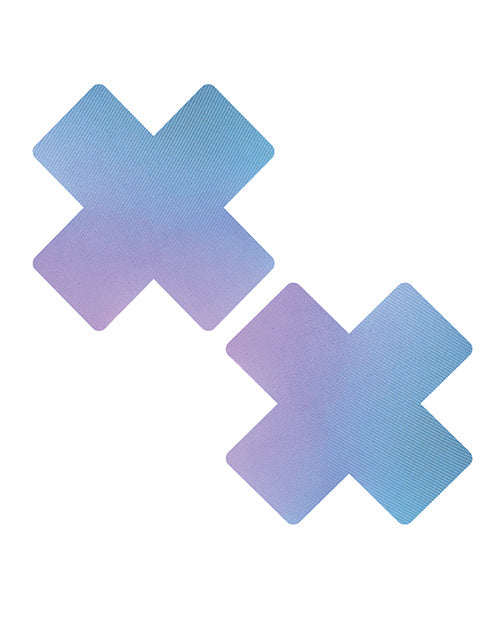Cache-tétons X Factor changeant de couleur Neva Nude Chameleon - Bleu pastel