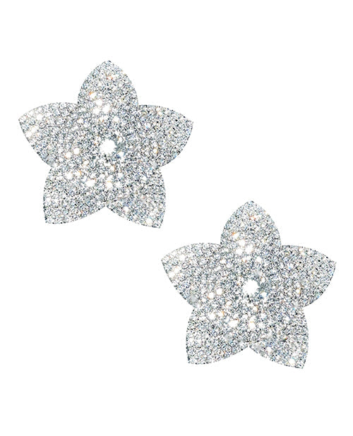 Cache-tétons en silicone réutilisables Neva Nude Burstin Blooms Crystal Jewel - Transparent Taille unique