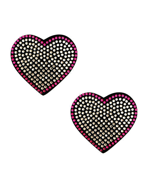 Cubrepezones Neva Nude Burlesque Heart N' Soul Crystal Heart - Rosa/Transparente Talla Única