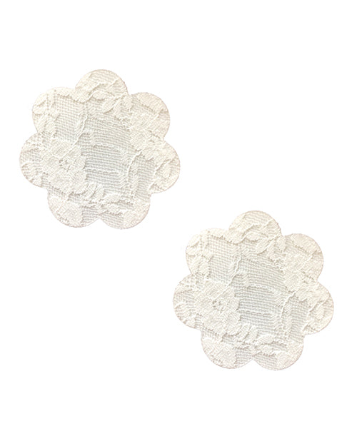 Neva Nude Cubrepezones de Encaje con Forma de Pétalo de Flor - Blanco Talla Única
