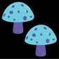 Neva Nude Cubrepezones Shroom con Brillo de Luz Negra - Rosa/Blanco T/U