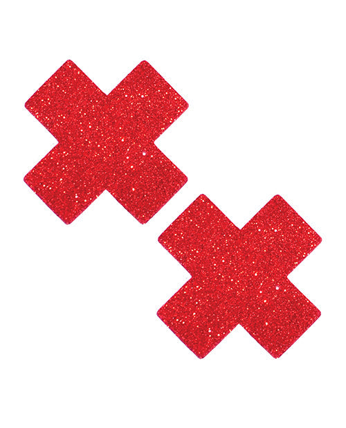 Cubrepezones con Brillantina Ravish Me X Factor Neva Nude - Rojo Talla Única