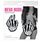 Cubrepezones Neva Nude Holográficos Manos de Esqueleto - Blanco/Negro Talla Única