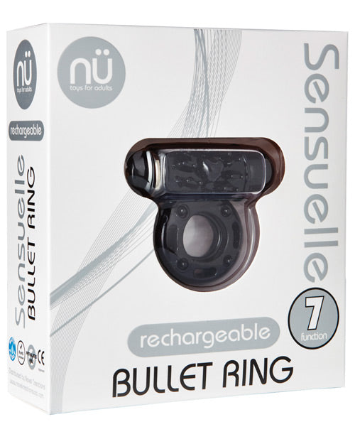 Nu Sensuelle Mate Ultra Bague Pénienne Anneau de Pénis 7 Fonctions - Noir