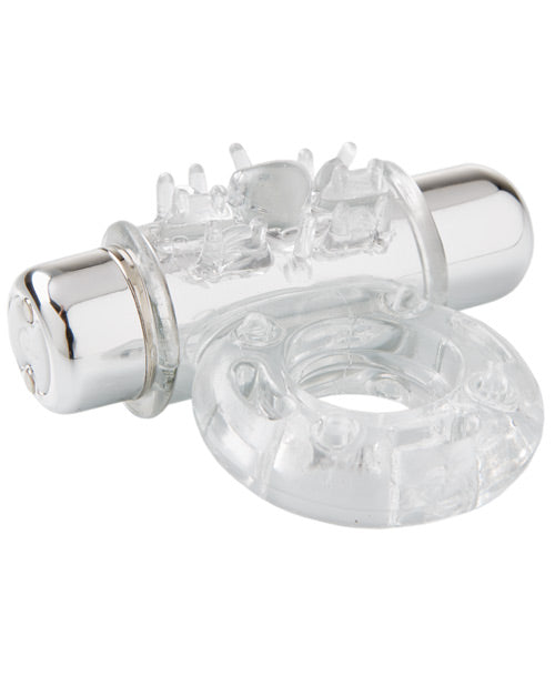 Nu Sensuelle Mate Ultra Bague Anneau Pénien Balle 7 Fonctions - Transparent