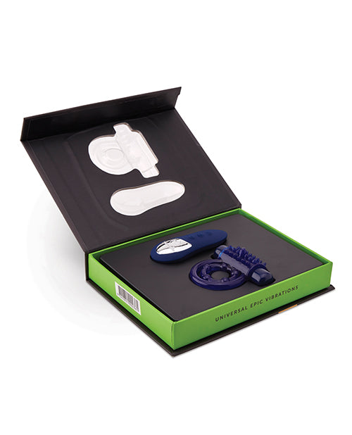 Bague de pénis rechargeable Nu Sensuelle Endure Ultra Flex avec télécommande - Bleue