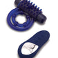 Bague de pénis rechargeable Nu Sensuelle Endure Ultra Flex avec télécommande - Bleue