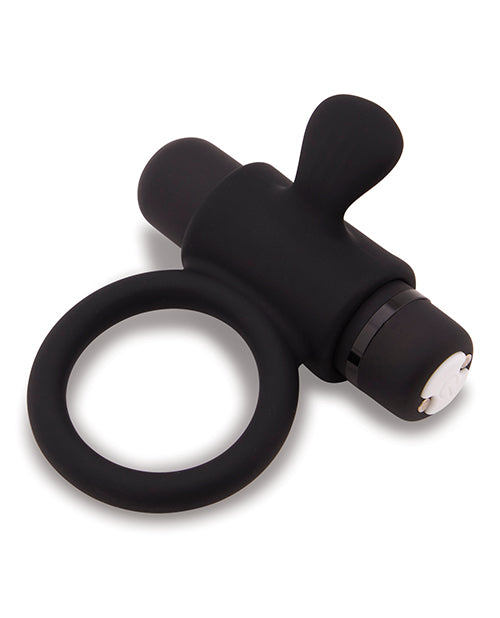Nu Sensuelle Rev Silicone 7 fonctions Bague Balle avec Pointe Vibrante - Noir