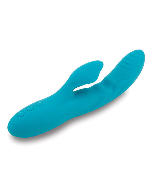 Vibromasseur lapin Nu Sensuelle | Vibromasseur point G Nubii Kiah Turbo Boost | Vibromasseur clitoridien bleu chauffant à double stimulation