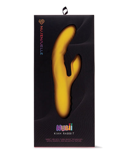 Vibromasseur Lapin Nu Sensuelle | Vibromasseur Point G Nubii Kiah Turbo Boost | Vibromasseur Clitoridien Chauffant Double Stimulation Jaune