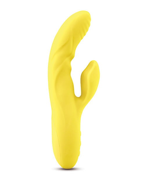 Vibrador Nu Sensuelle Rabbit | Vibrador de Punto G Nubii Kiah Turbo Boost | Vibrador de Clítoris Amarillo de Doble Estimulación con Calefacción
