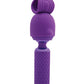 Nu Sensuelle Harlow Mini Varita con Accesorio Masturbador - Púrpura