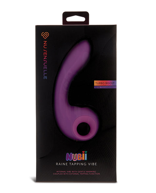Vibromasseur Nu Sensuelle Raine Nubii Tapping avec Turbo Boost & Chauffant - Violet