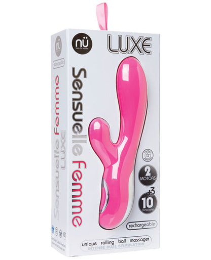 Vibromasseur point G Nu Sensuelle | Vibromasseur lapin Femme Luxe 10X | Masseur clitoridien vibrant rose | Meilleur vibromasseur pour femme