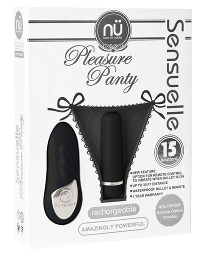 Nu Sensuelle Pleasure Panty Bala con Control Remoto 15 Funciones - Negro