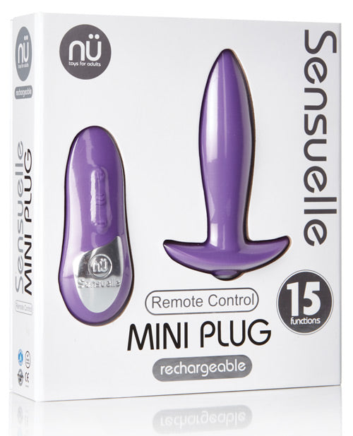 Nu Sensuelle Mini Plug Recargable con Control Remoto - Morado