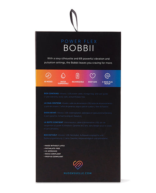 Vibromasseur balle Bobbii Nu Sensuelle | Petit vibromasseur 69 fonctions | Flexible, étanche magenta | Meilleur vibromasseur pour femmes
